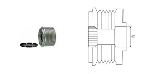 Шкив генератора Трактор John Deere SE6920 6190R OE: AL161112 AL166836