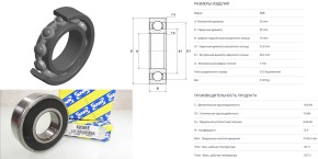 Подшипник шариковый SNR 25х52х15 OE: 6205EE (6205.2RS/180205)